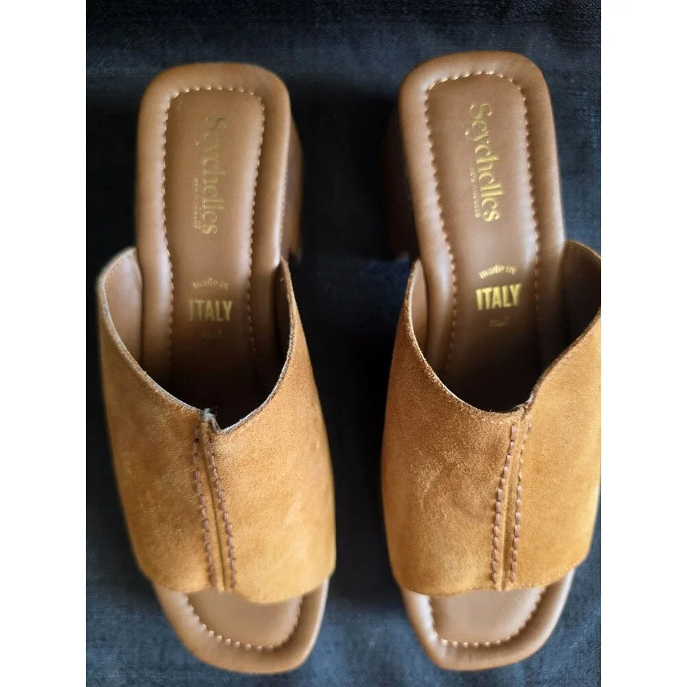 Seychelles Made For Me Suede Platform Mule NWOB Size 9 Boho Festival Concert - Picture 4 of 10